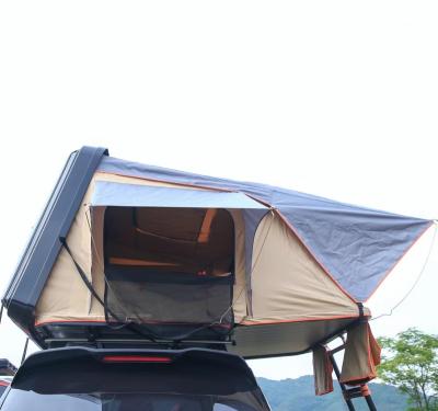 China 2022 New Model Large Space Cotton Shell Hard Quick Open Four Season Canvas Roof Top Tent for sale