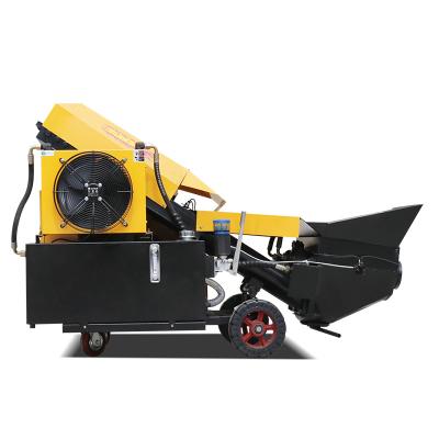 China Hotels Cement Mortar Machine Electric / Diesel Feeding Concrete Pump Inclined Bucket Concrete Transfer Pump For Transporting Concrete for sale