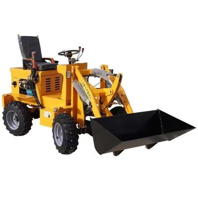 China Building Material Stores Multifunctional Mini Electric Loader 4 Wheel Loader With Attachments For Sale for sale