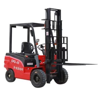 China Hotels 4 Wheel Drive 2 Ton Rough Terrain Forklift With 4 Stage Mast Forklift Portable Electric Forklift for sale