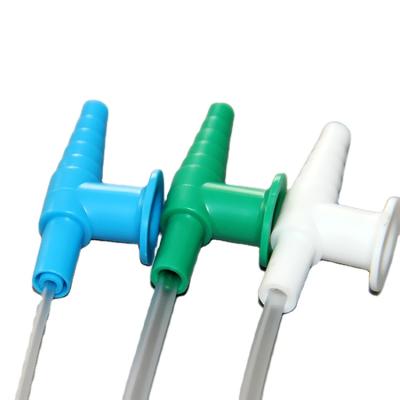 China PVC CE Approved Medical Disposable Suction Catheter With T Type Connector Color Coded Suction Tube Te koop