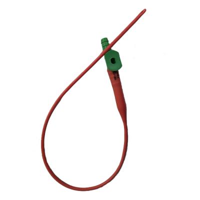 Cina Medical Sterile Red Silicone Coated Natural Latex Suction Tube Suction Catheter with Control Valve in vendita