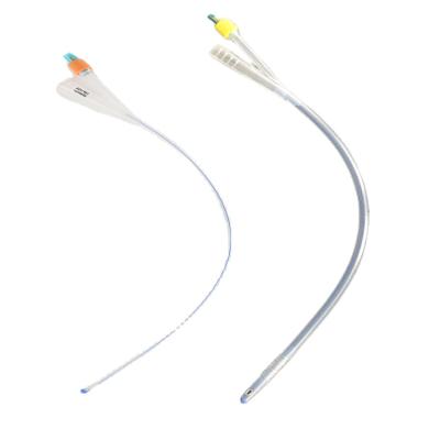 China Types urinay silicone foley catheter all silicone urethral foley catheter netting for sale