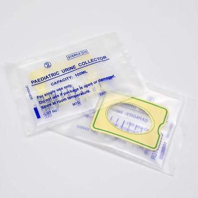 China Collect Disposable Urine Bag Pediatric Baby 100ml Urine Collector Making en venta