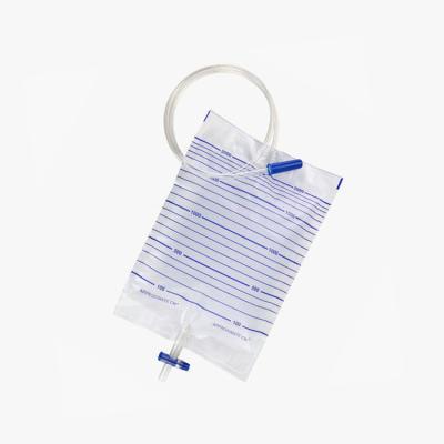 China Collect High Quality Portable 2000ml Urine Urine Drainage Bag With T Intersect Valve en venta