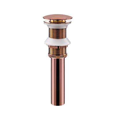 China Boweiya Factory Modern Luxury Stainless Steel Rose Gold Waste Vessel Sink Brass Pop Up Drain Shower Bath Basin Waste Pop Up Drain Filter for sale