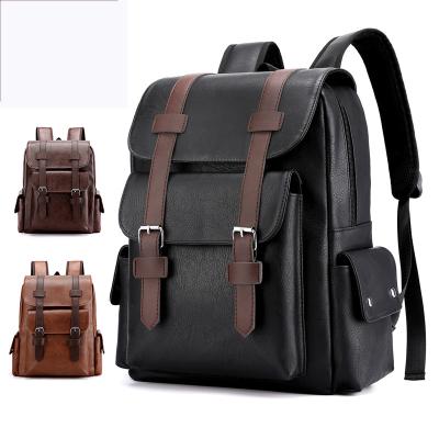 China New Design Waterproof Vintage PU Leather Travel Bag Custom Backpack With Logo For Man for sale