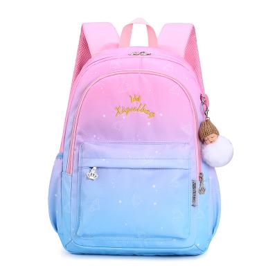 China Waterproof New In Fashion Korean School Running School Women Cute Gradient Pink Backpack for sale