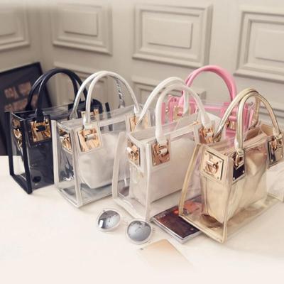 China 2021 Fashion Design Luxury Transparent Bag Women Clear PVC Jelly Small Shoulder Bag Female Handbag Cross - Body Messenger Bags for sale