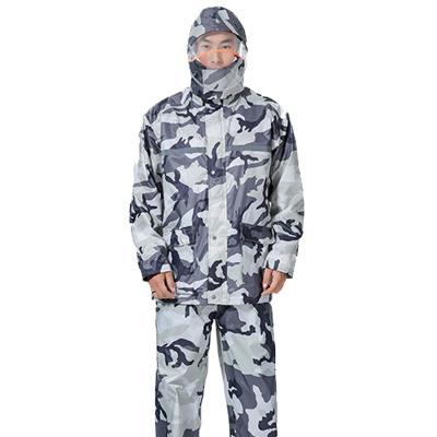 China The Most Popular Youth Camouflage Jacket Pants Rain Suit Windproof Waterproof Raincoat For Motorcycle for sale