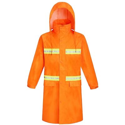 China Breathable Reflective Security Police Waterproof Raincoat With Reflective Tape for sale