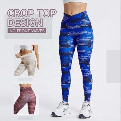 China Running Fitness Tour Women Yoga Gaiters Pants High-waisted Abdomen Camouflage Hip Warm Breathable Custom Yoga Gaiters for sale