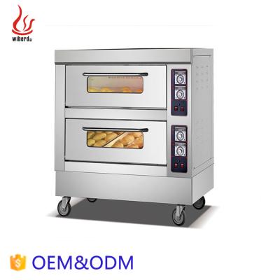 China Bread 2 Layers 4 Tray Junjian Factory Large Bakery Bread Deck Outdoor Electric Used Oven For Restaurant Restaurant for sale