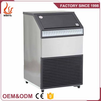 China Stainless steel and from factory directly refrigerant stainless steel maker commercial plastic ice cube machine 60L 90L R135a/R404 for sale