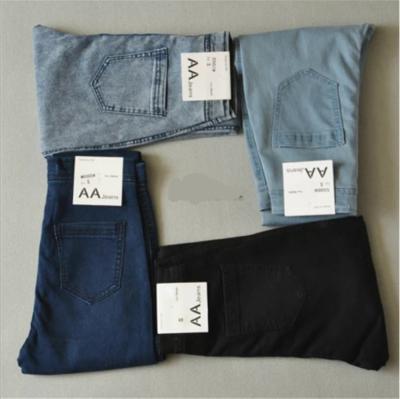 China Breathable Korean Causal Jeans Wholesale Elastic High Waist Women Jeans Gaiters Soild Gaiters for sale