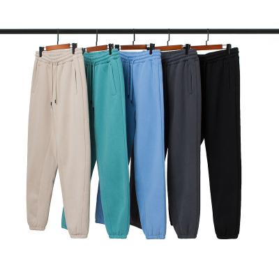 China Custom Sports Joggers Autumn Solid Color Warm Loose Cotton Fleece Fabric Breathable Thermal Gym Sweatpants Pants for sale