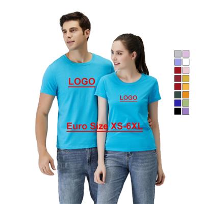 China Custom Made Anti-Shrink T-Shirts EUR Size XS-XXXXXXL Unisex 100% Cotton Plus Size Mens T Shirts for sale