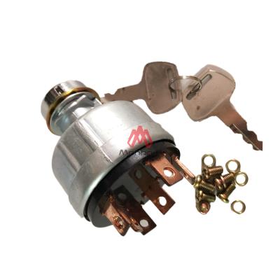 China Excavator Construction Machinery Parts Start Switch Ignition Key Switch To Board And Handle Various Excavator Ignition Switch for sale