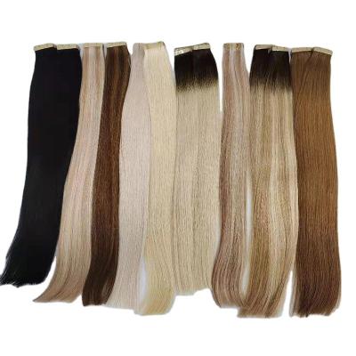 China PureVirgin China Supply Real Silky Straight Human Hair European American Human Hair Invisible PureVirgin Wave Ombre Cuticle Tape In Hair Extension for sale