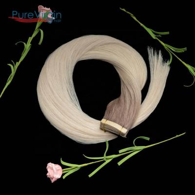 China Silky Straight Wave PureVirgin Factory T#T8.1-60A No Kinky And Good Quality 100% Remy Virgin Hair Tape In Hair Tape In Hair Extension for sale