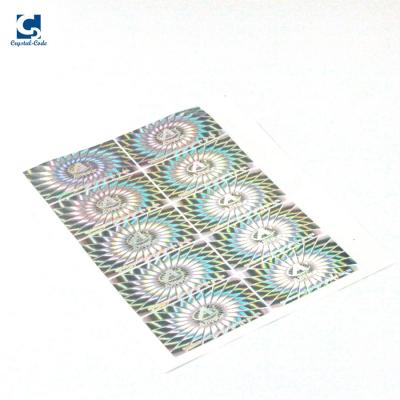 China 3D Holographic Sticker Waterproof Paper Stickers Designs Foil Hologram Adhesive Label for sale