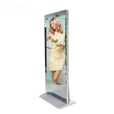 China 49 Inch Indoor Vertical Mirror Magic Advertising Show LCD Floor Standing Digital Signage And Displays Kiosk Screen for sale