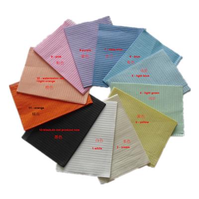 China High Quality Paper + PE Film 3 Ply Or 2 Ply Mix Disposable Dental Bibs for sale