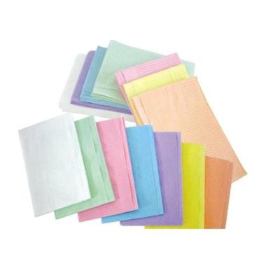 China 2 ply paper + 1 ply poly or 1 ply poly plastic paper+ black 1 ply dental bib for sale