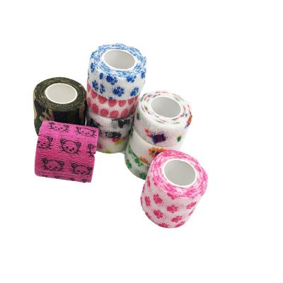 China 80%cotton; 20% Spandex SHENGKANG Vet Self Adhesive Wrap Cohesive Elastic Bandage for sale