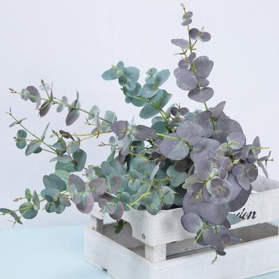 China INS Leaf Silver Eucalyptus Leaf Branch Eco-friendly Simple Tree Decoration Fake Tree Artificial Leaf Plants Green for sale