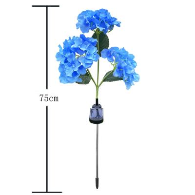 China Multicolor Changing Garden Hydrangea Flower Lights For Patio, Outdoor Yard Decoration Solar Light Garden for sale