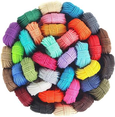 China Chemical-Resistant 35 DIY Bracelets Necklace Jewelry Making Friendship Bracelet Multicolor Polyester Rope Wax Twine for sale