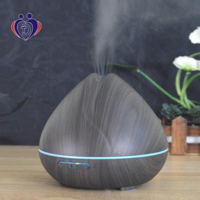 China Feel Comfortable Nebulizing Humidifier OEM Dituo Wood Fiber Ultrasonic Aroma Home Ultrasonic Diffuser 400ml 7color Led Light for sale