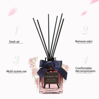 China Eco-friendly Rattan Sticks KOMEITO Decorative Home Fragrance 150ML Air Flesh Reed Diffuser for sale