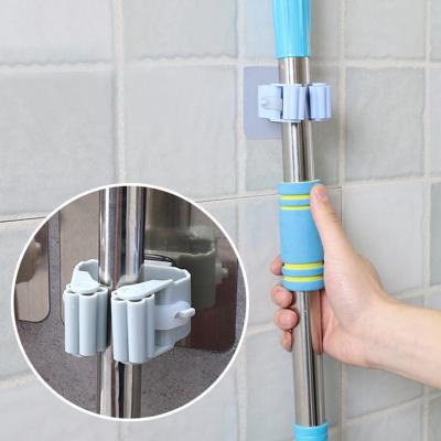 China 2021 Wholesale Hot Selling Viable Amazon Hanger Broom Hook Racks Hanger Organizer 1Pc Wall Mounted Broom Broom Holder for sale