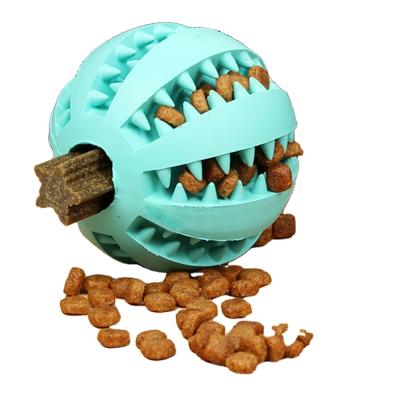 China Viable Hot Sale Puppy Funny Amazon Dog Toys For Pet Puppies Dogs Large Tooth Snack Cleaning Ball for sale