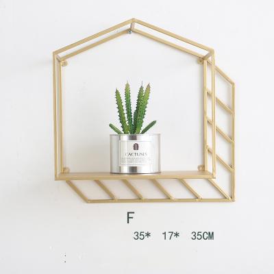 China Wall Mounted Craft Wall Mounted Craft Display Stand Metal Vintage European Cube Decorative Floating Wall Shelf for sale