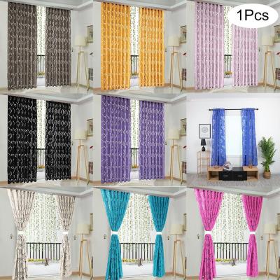 China 1 PCS Vines Leaves Tulle Door Modern Window Curtain Drapes Panel Scarf Sheer Draperies Bedroom Living Room Modern Drapes for sale