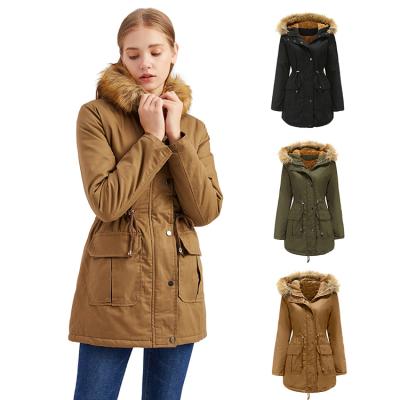 China Popular Warm Hooded Anti-wrinkle Fur Collar Plus Size Women's Winter Jackets And Coats 2021 Long Down for sale