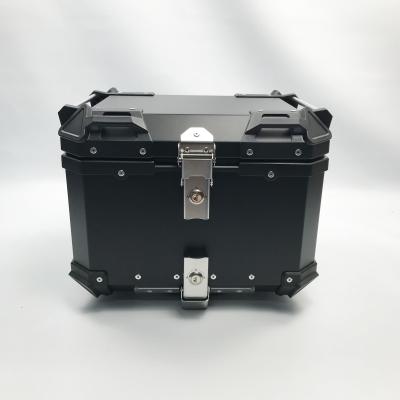 China Waterproof Motorcycle 45L Aluminum Alloy Tail Box Scooter Luggage Delivery Box for sale