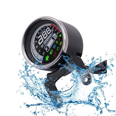 China Multifunctional Motocycle Gauges Instruments Motorcycle Digital Tachometer Fuel Level Speed ​​Meter Indicator Led Round Sunlight Can See for sale