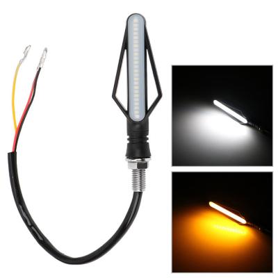 China E11 Motorcycle Plastic Running Water Marquee 24LED Turn Signal Light Modified Two Color Indicator Warning for sale