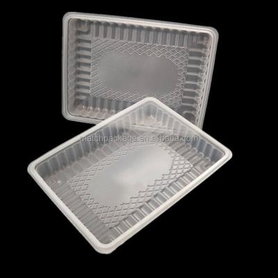 China Recyclable Tray PP Tray Meat Disposable Fruit Tray Meat Fish Vegetable Food Grade Plastic Frozen Tray for sale