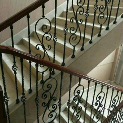 China Outdoor Modern Metal Wrought Iron Stair Railing Railing for sale