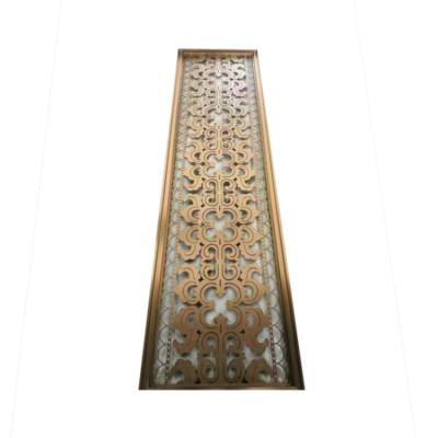 China PVD Plating Chinese Home Decoration Wedding Screen Wrought Iron Room Divider Partition Screen for sale