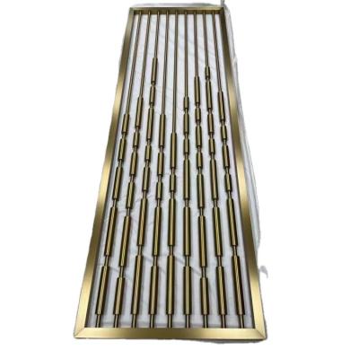 China PVD Plating Decorative Room Divider Screen Stainless Steel Metal Partition Wall Sheet Metal Room Dividers for sale