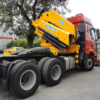 China TRUCK CRANE 10t 13.8m Telescopic Folding Boom Truck Mounted Crane for sale