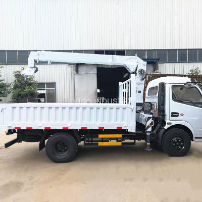 China Jib Crane 5T Folding Telescopic Lattice Boom Truck Mounted Crane for sale