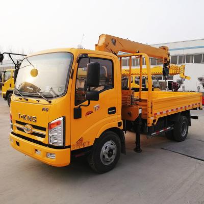 China TRUCK CRANE Factory 8 Ton Telescopic Boom Pickup Truck Mounted Crane for sale