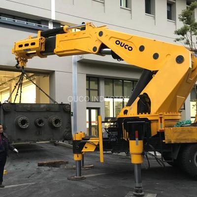 China TRUCK CRANE Factory 35T with supporting frame for truck mounted crane for sale